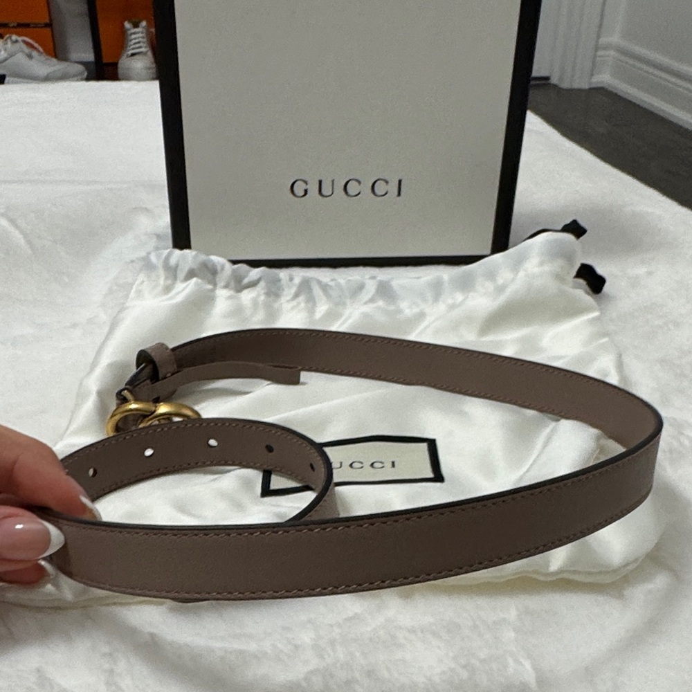 Authentic Gucci GG Marmont Belt Nude Pinkish leather - Picture 5 of 6